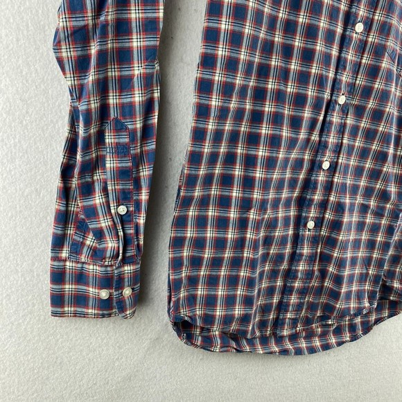 Uniqlo Button-Up Shirt Mens XS X-Small Multicolor Plaid Long Sleeve Pocket - Picture 4 of 15